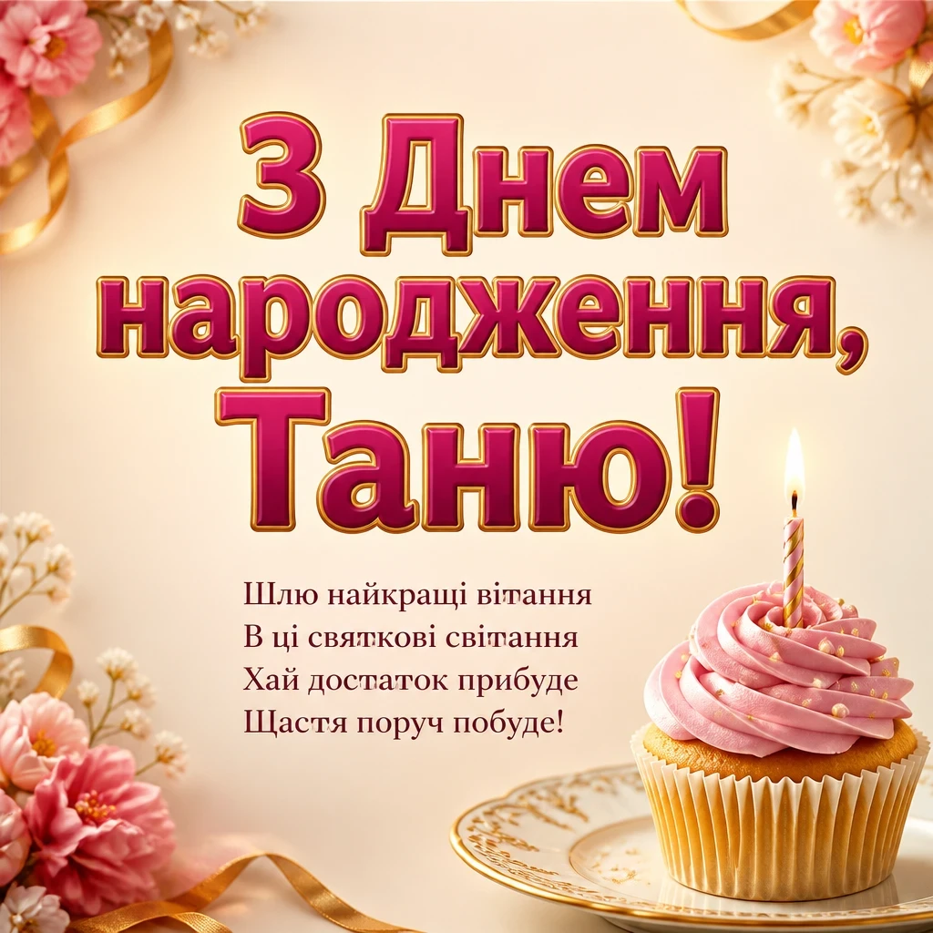 з днем народження таня