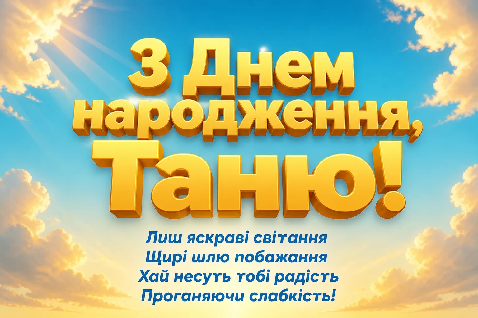 з днем народження таня
