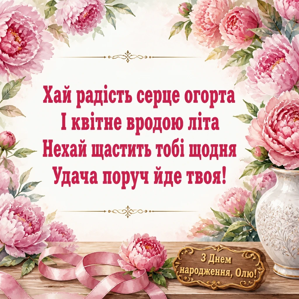 з днем народження оля