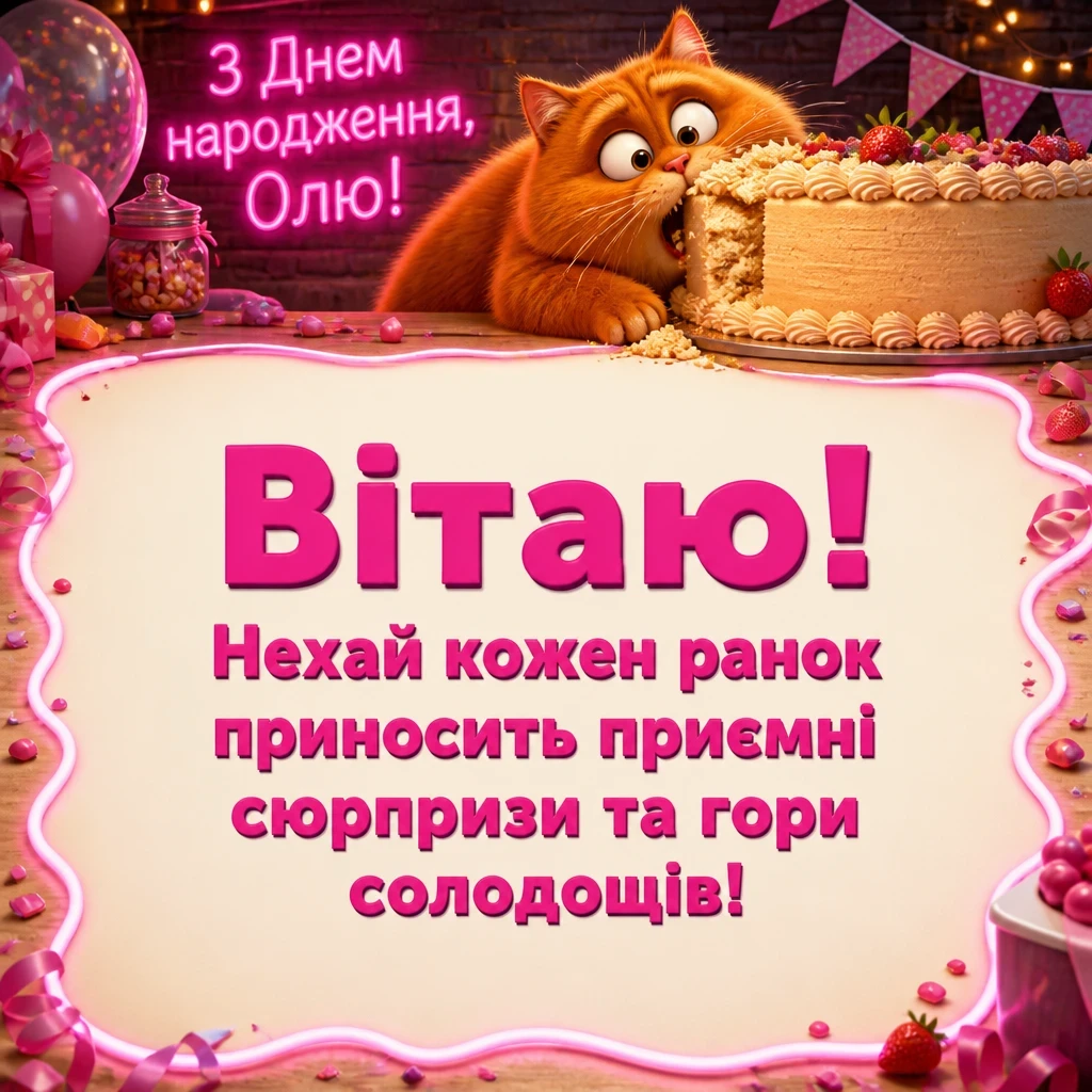 з днем народження оля