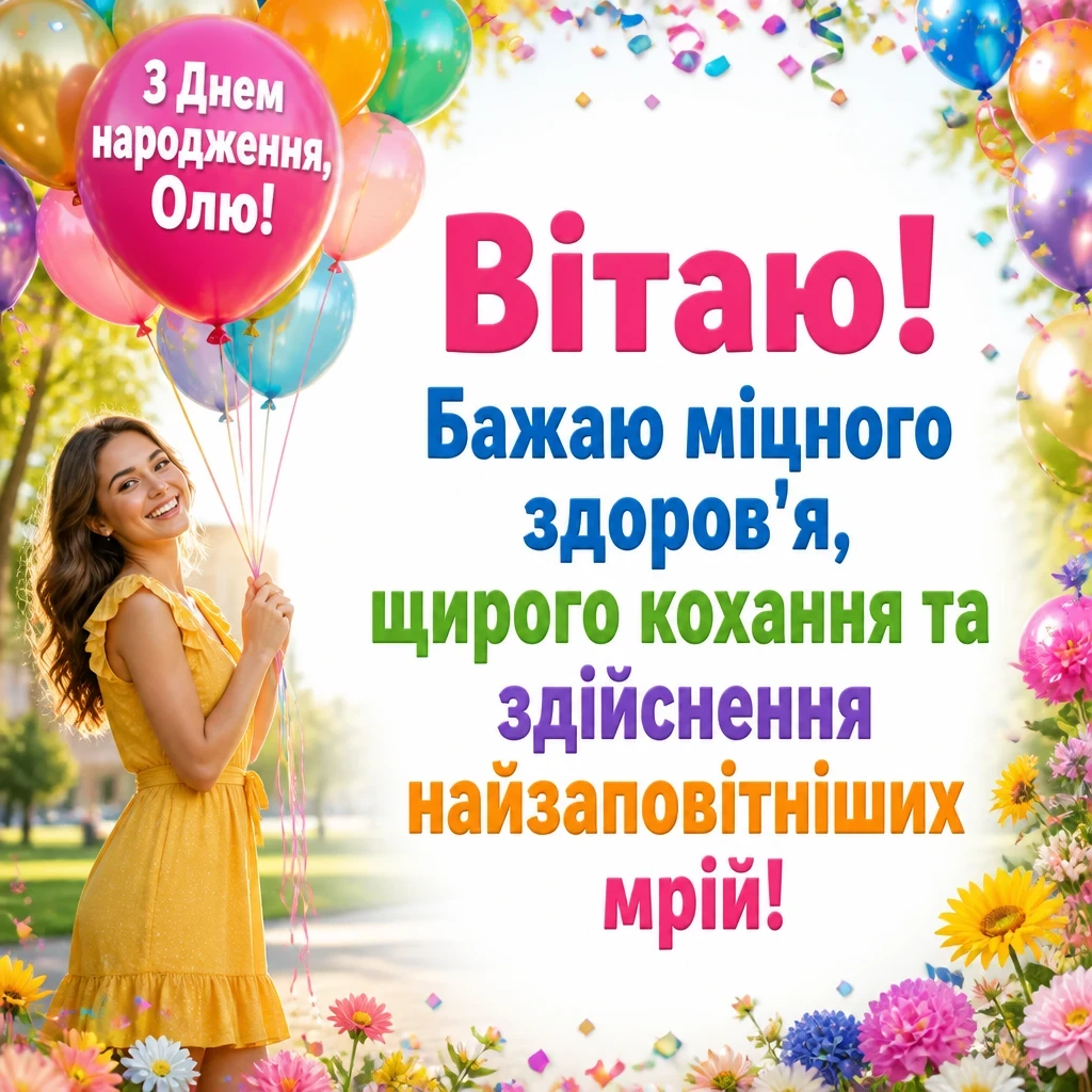 з днем народження оля