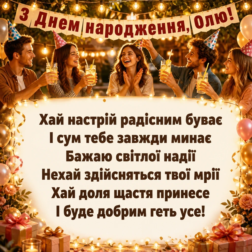 з днем народження оля