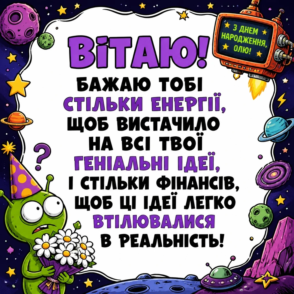з днем народження оля