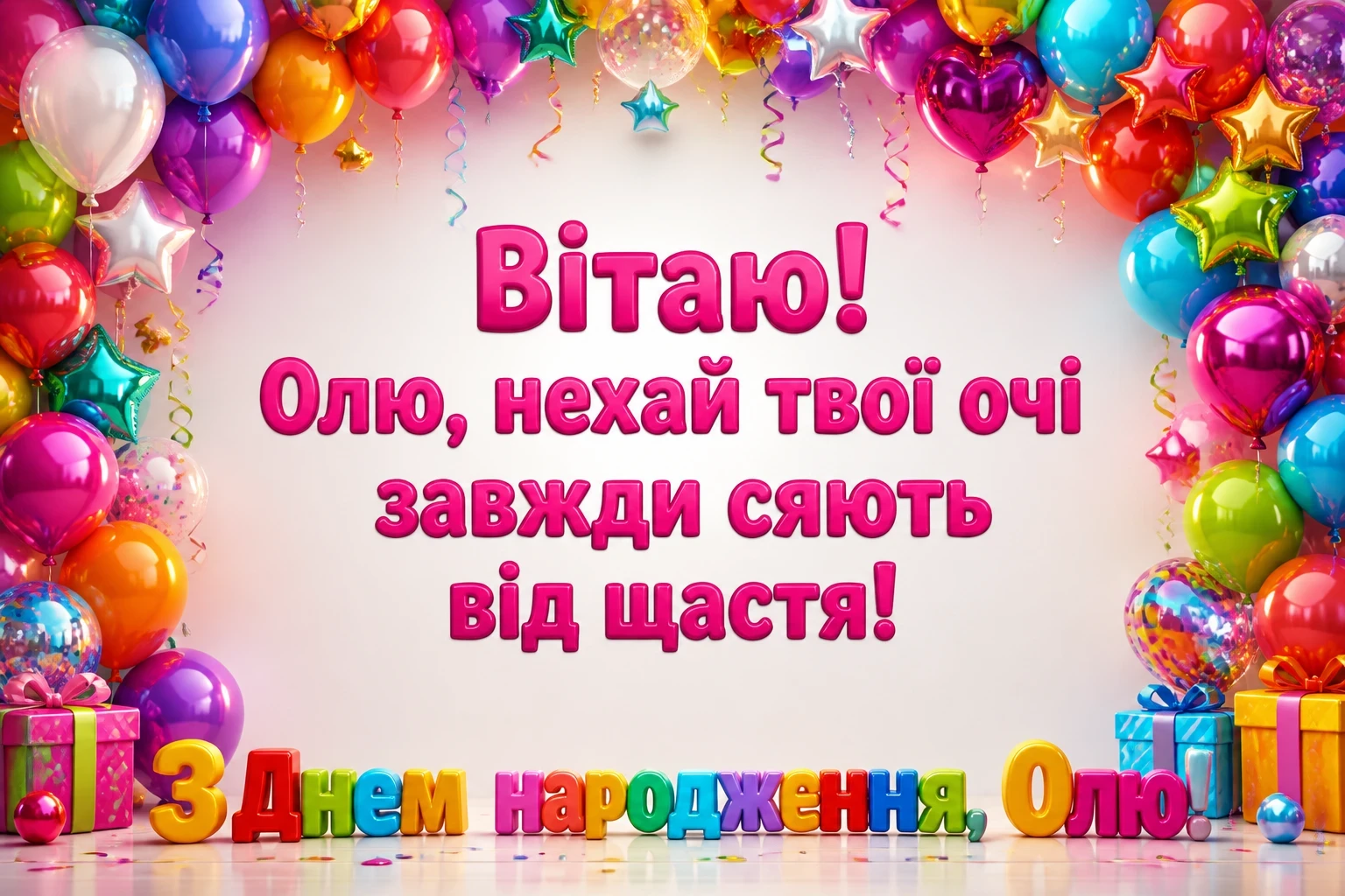 з днем народження оля