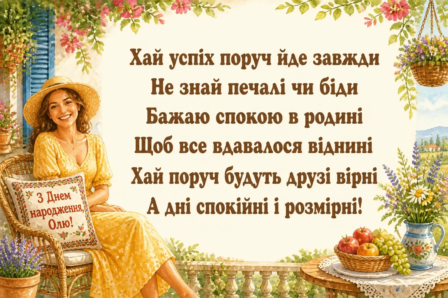 з днем народження оля