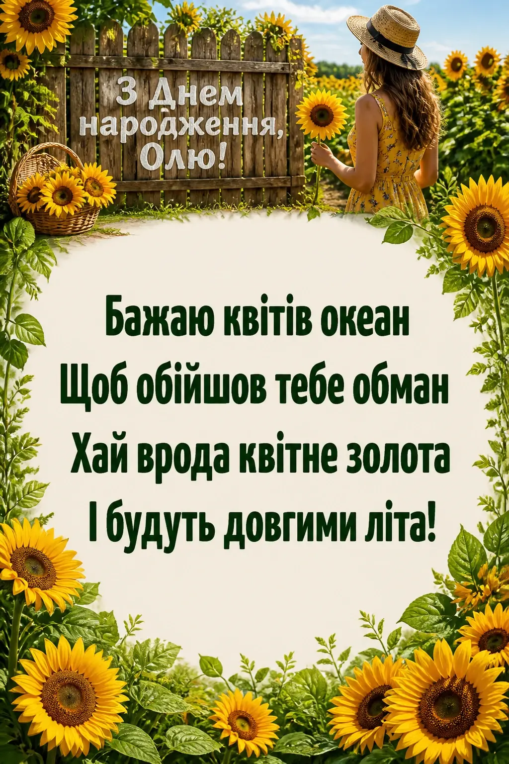з днем народження оля