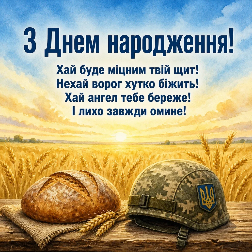 привітання з днем народження військового