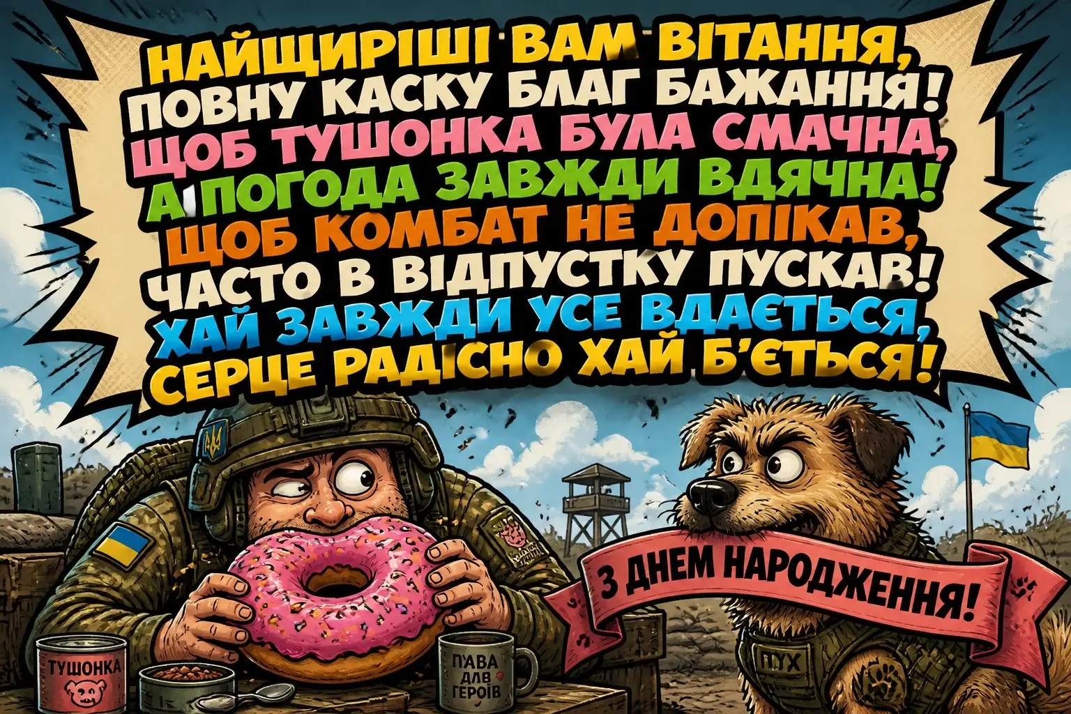 привітання з днем народження військового