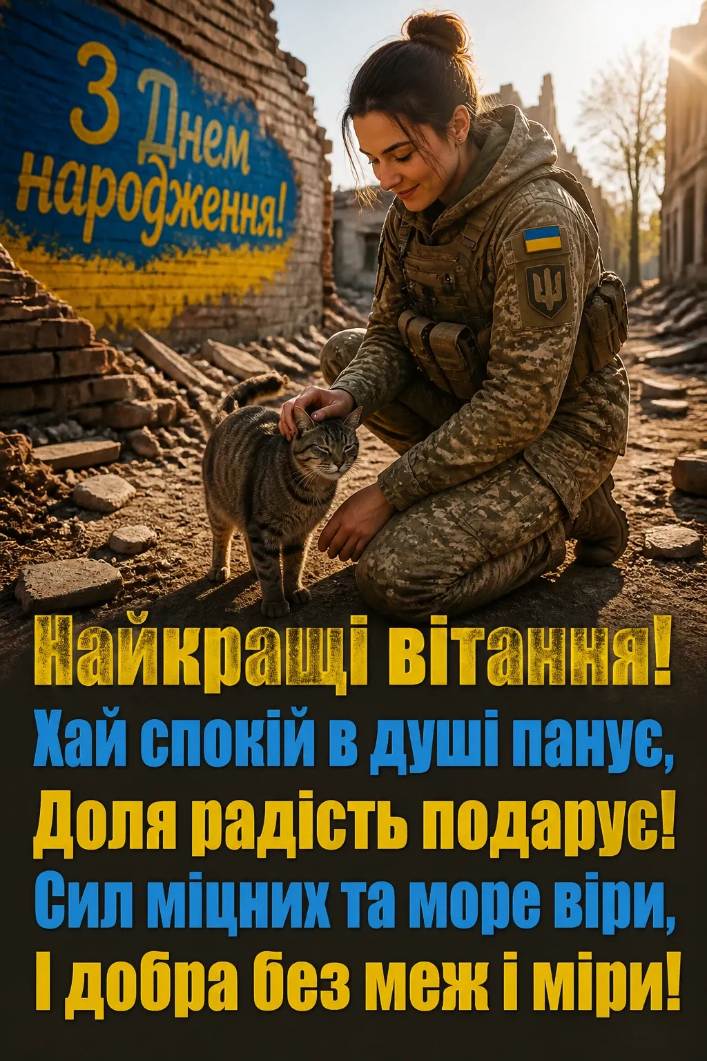 привітання з днем народження військового