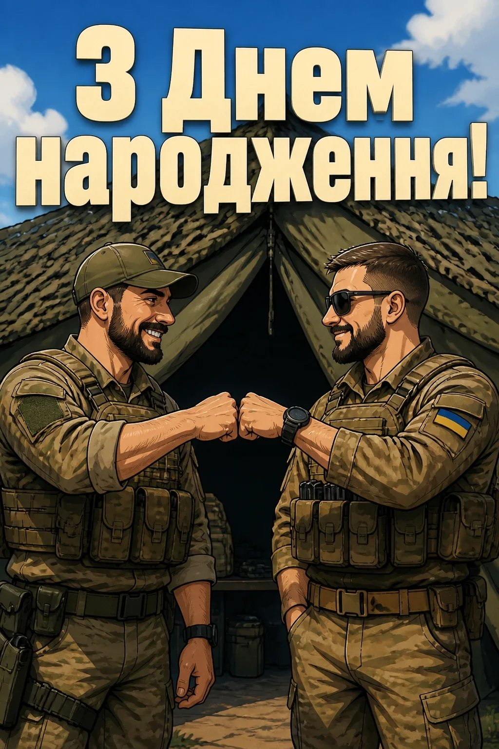привітання з днем народження військового