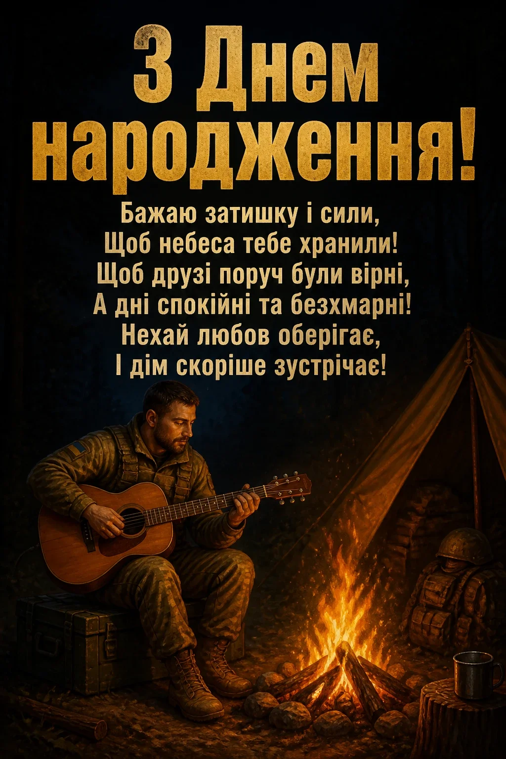 привітання з днем народження військового