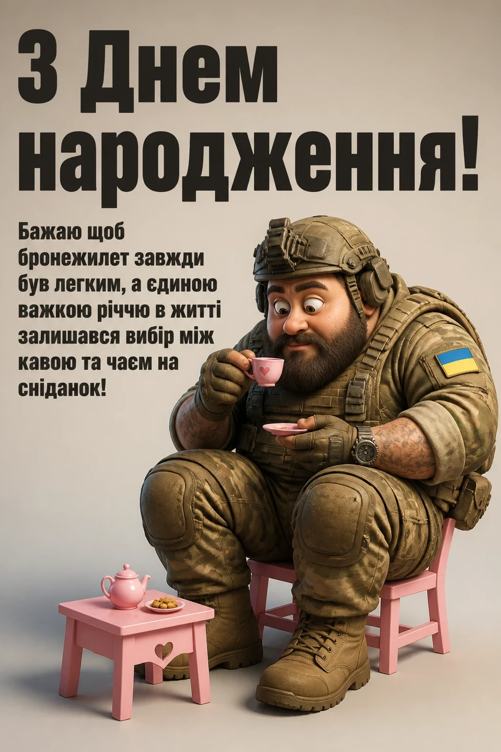привітання з днем народження військового