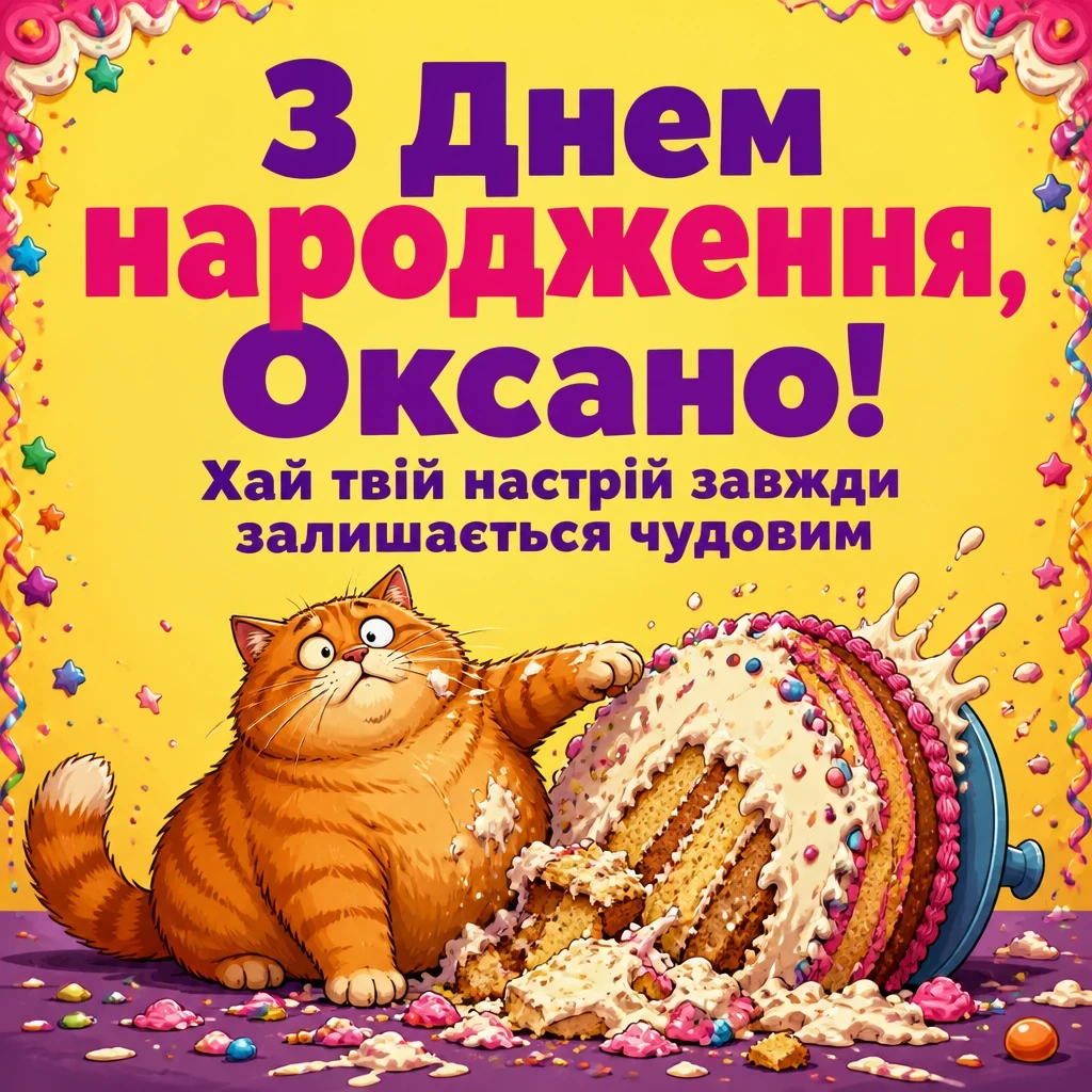 з днем народження оксана