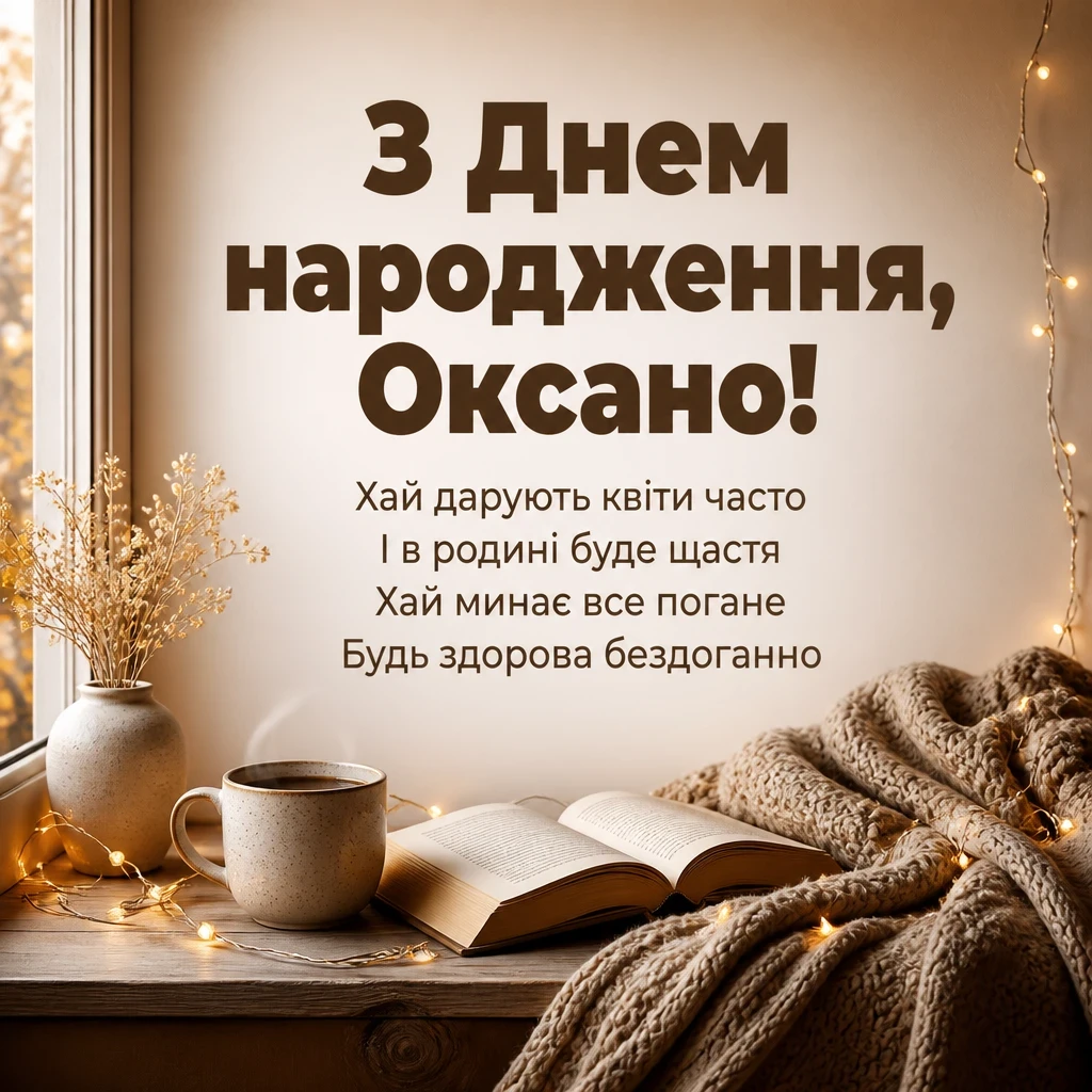 з днем народження оксана