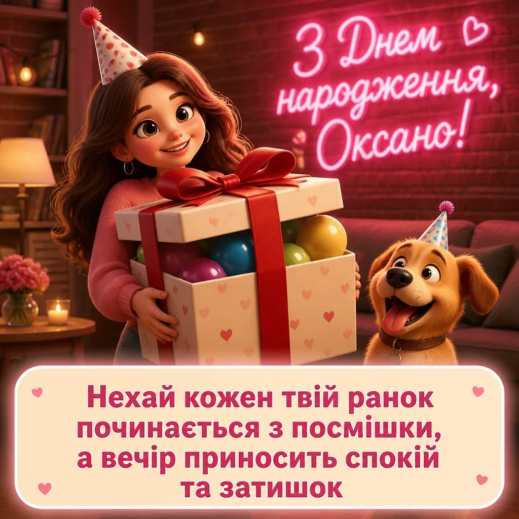 з днем народження оксана