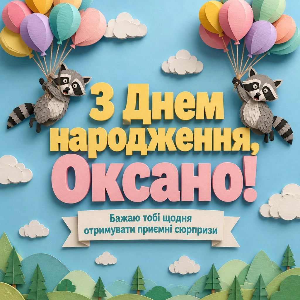 з днем народження оксана