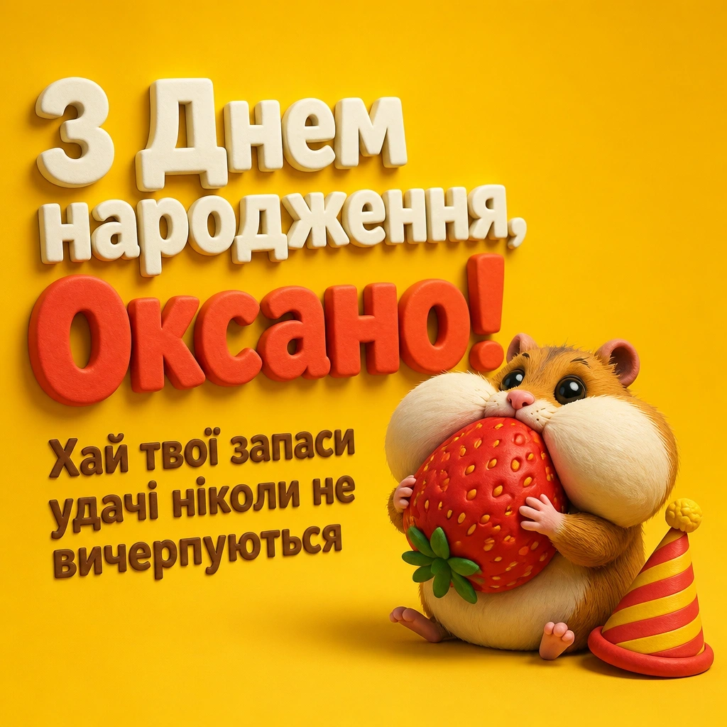 з днем народження оксана