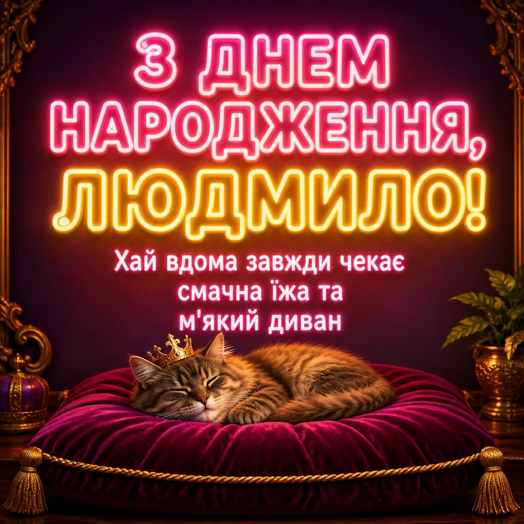 з днем народження людмила