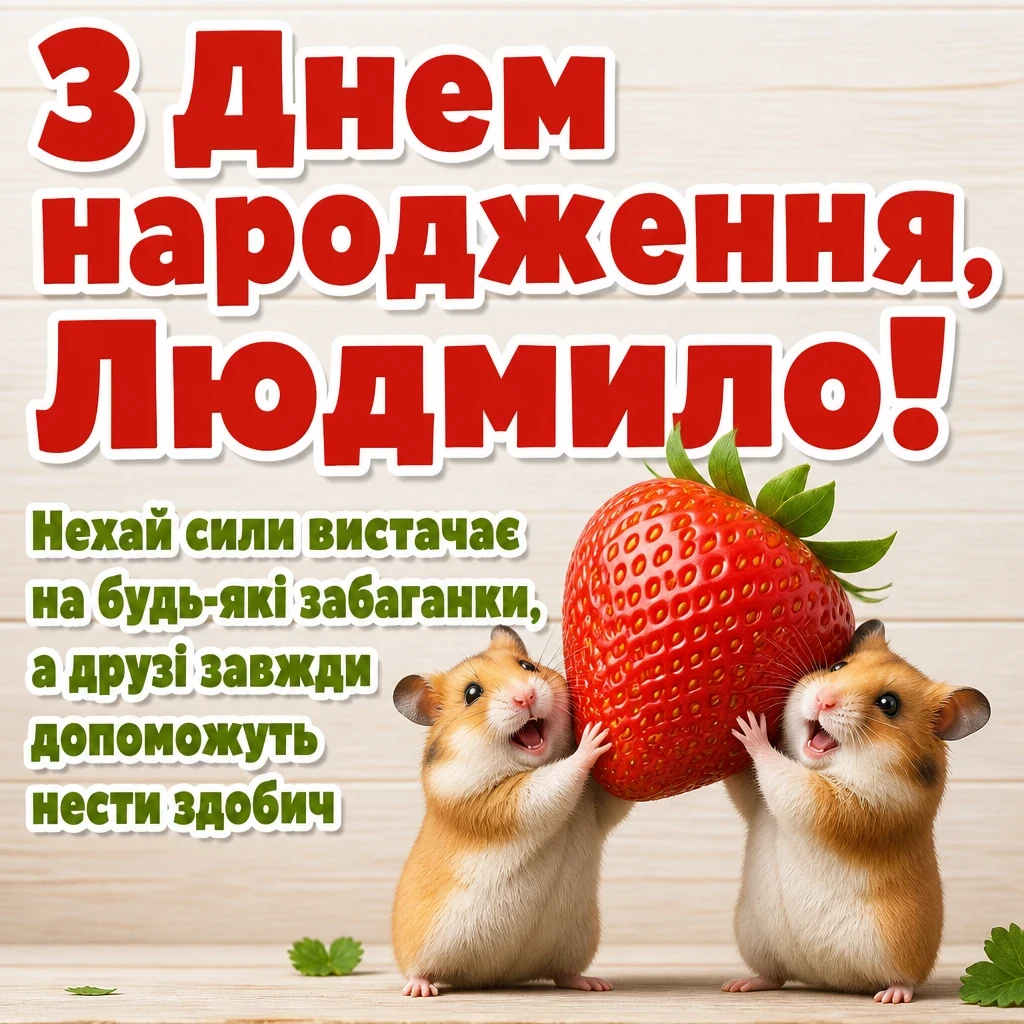 з днем народження людмила