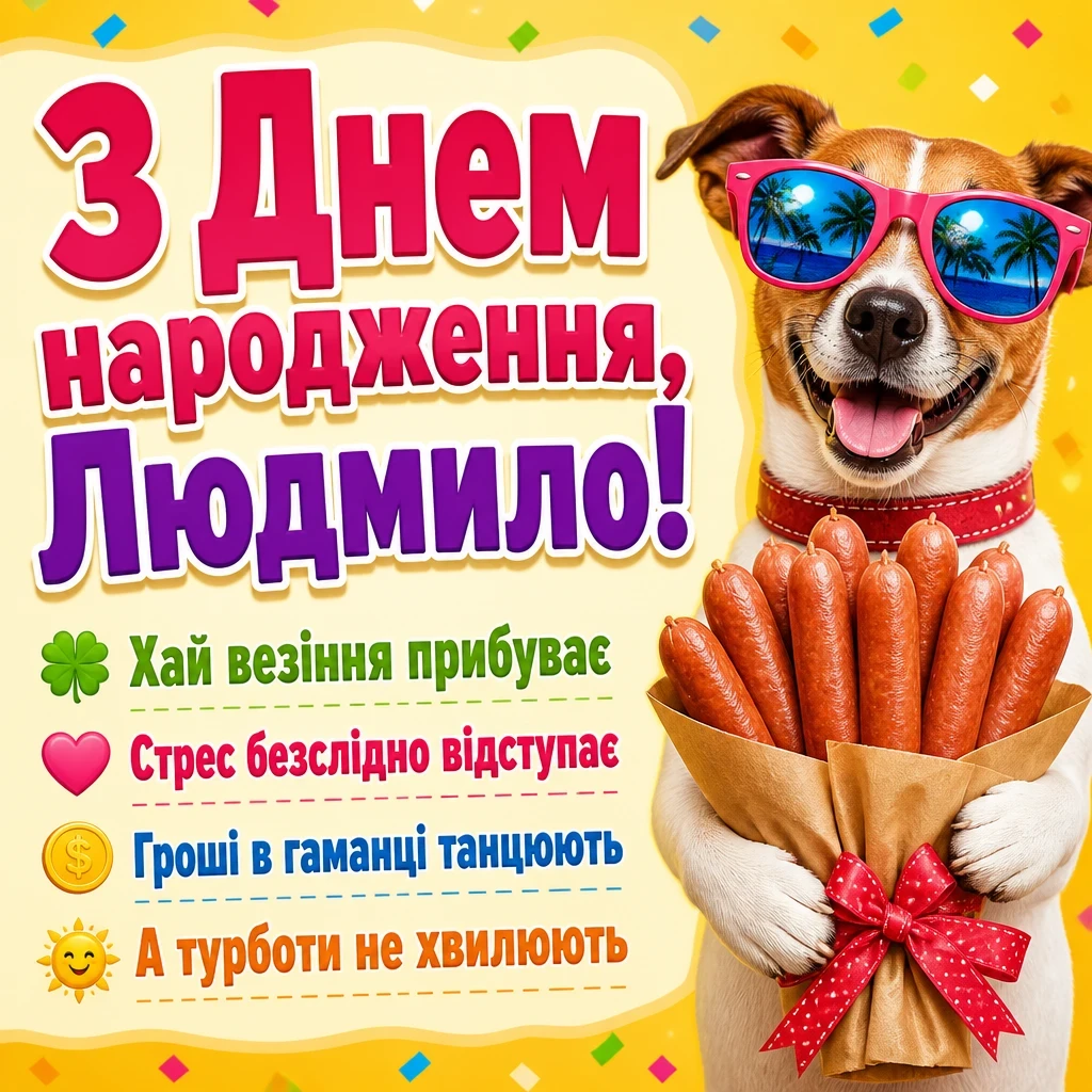 з днем народження людмила