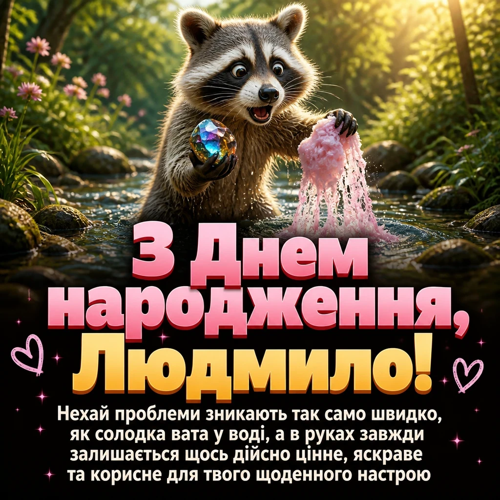 з днем народження людмила