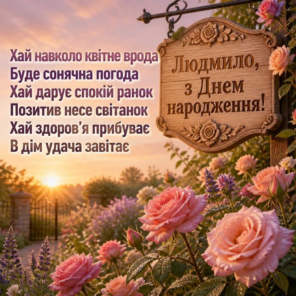 з днем народження людмила