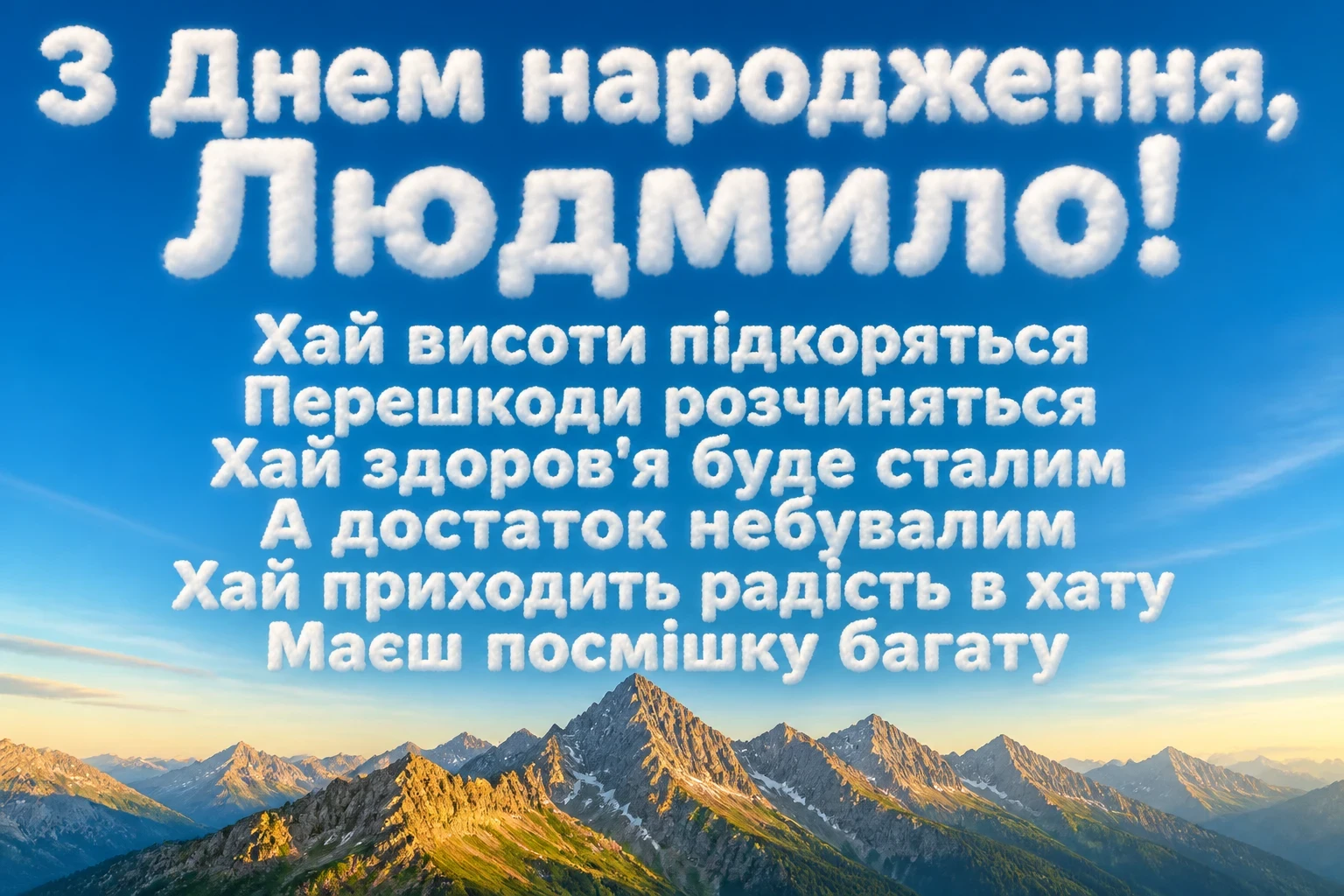 з днем народження людмила