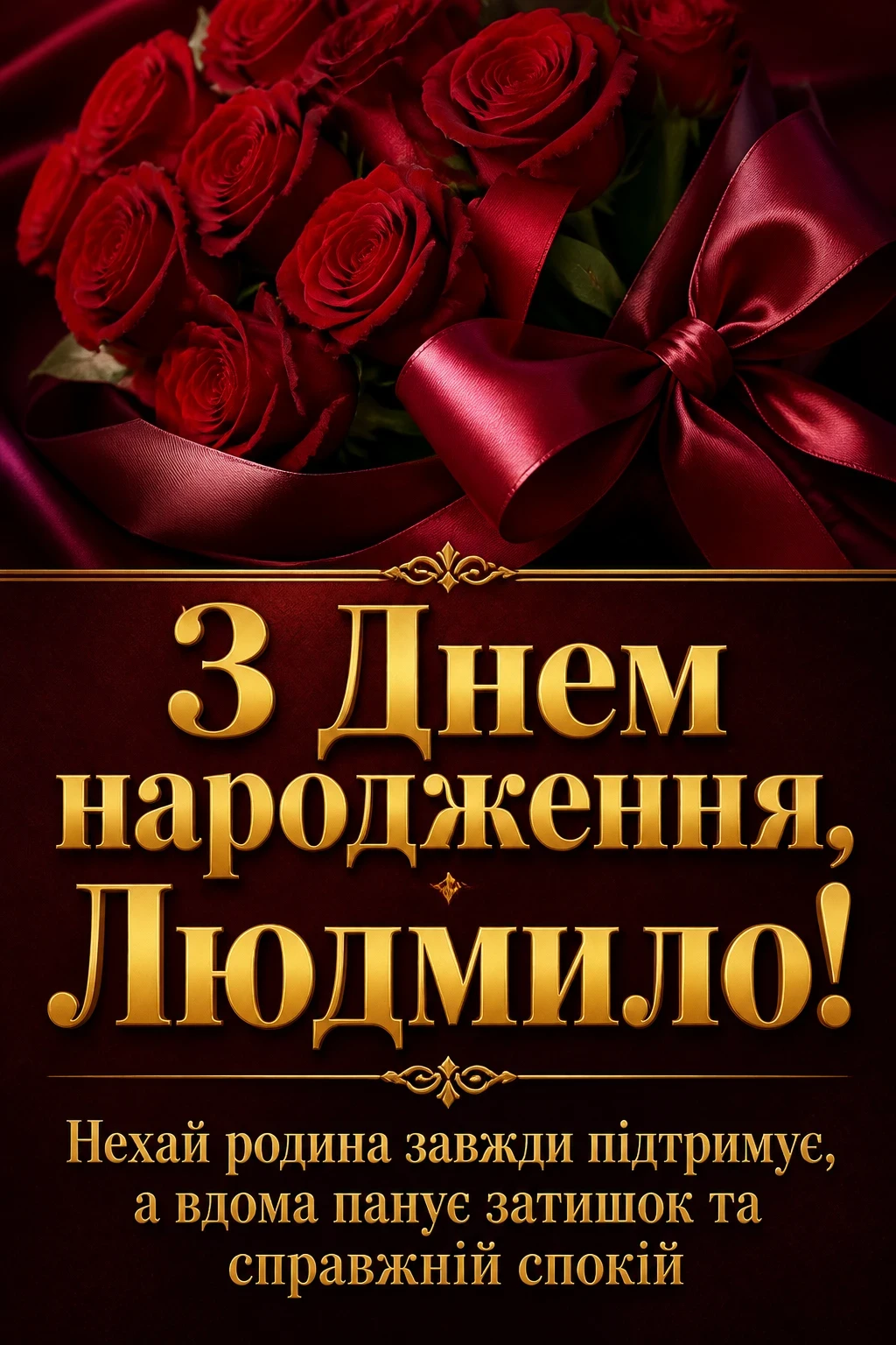 з днем народження людмила