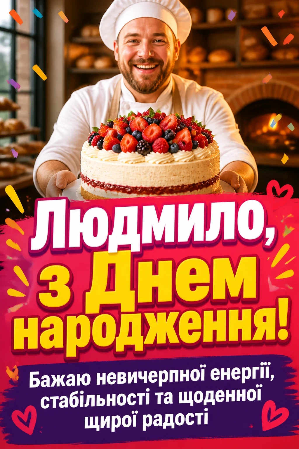 з днем народження людмила