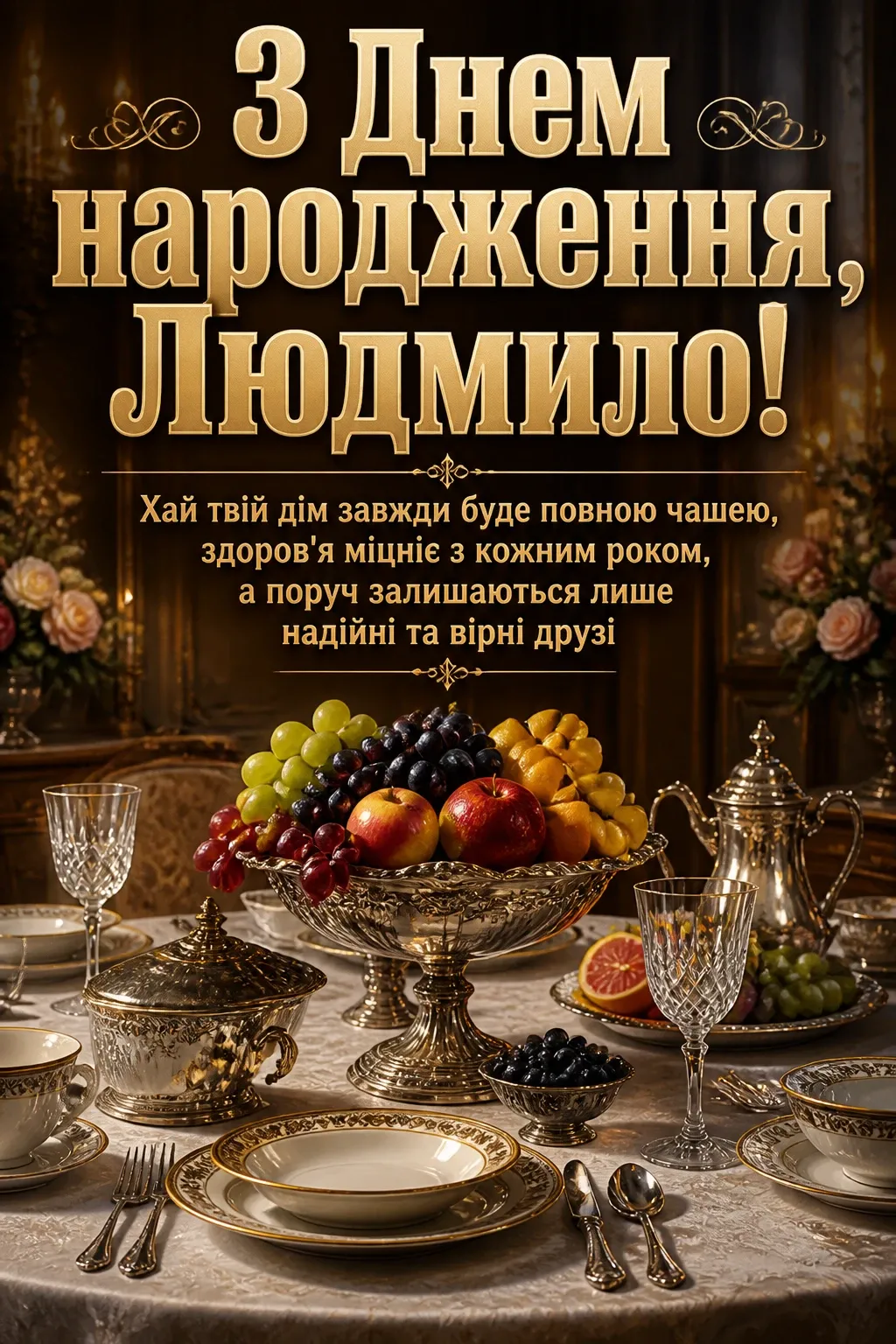 з днем народження людмила