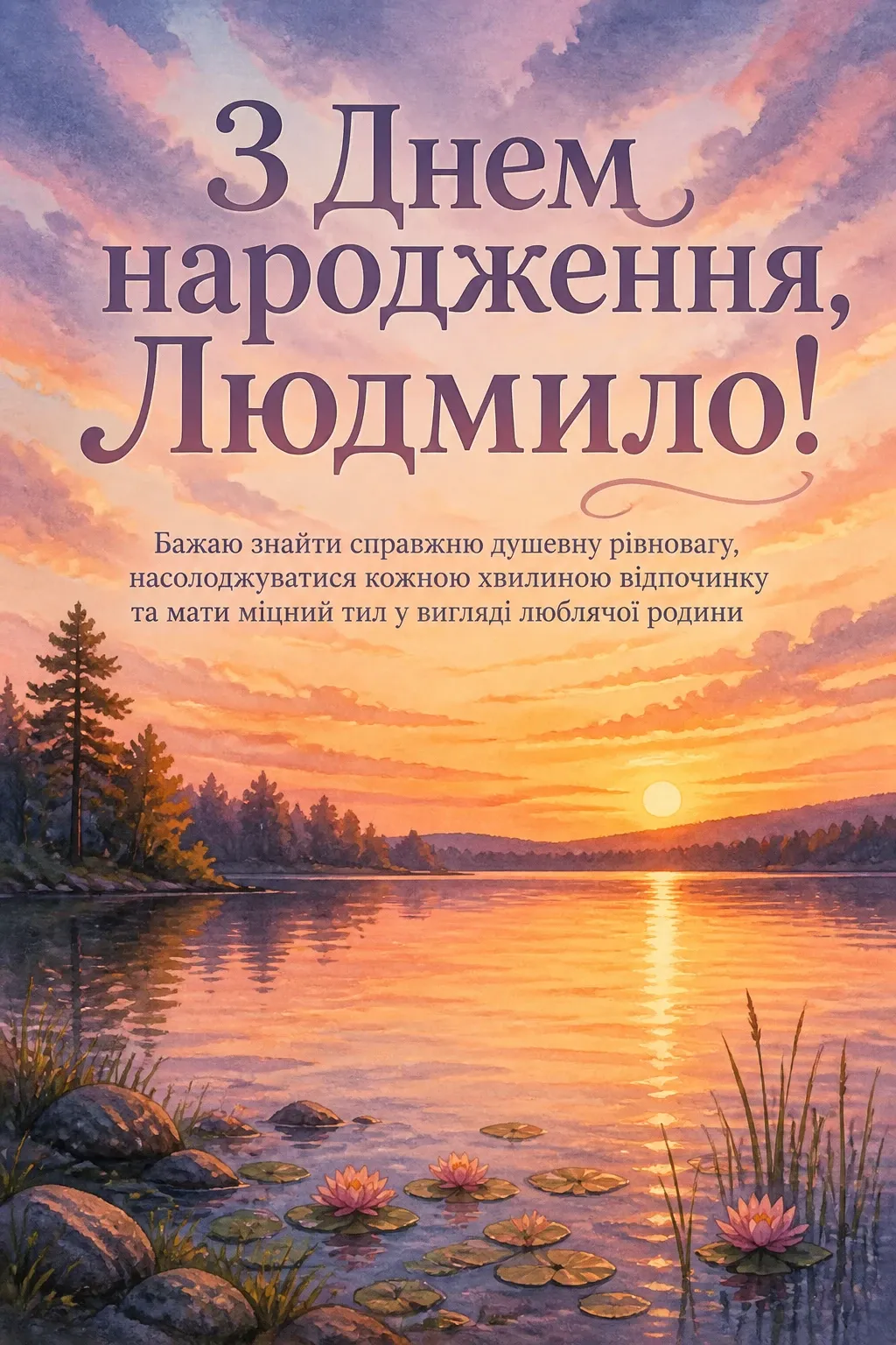 з днем народження людмила