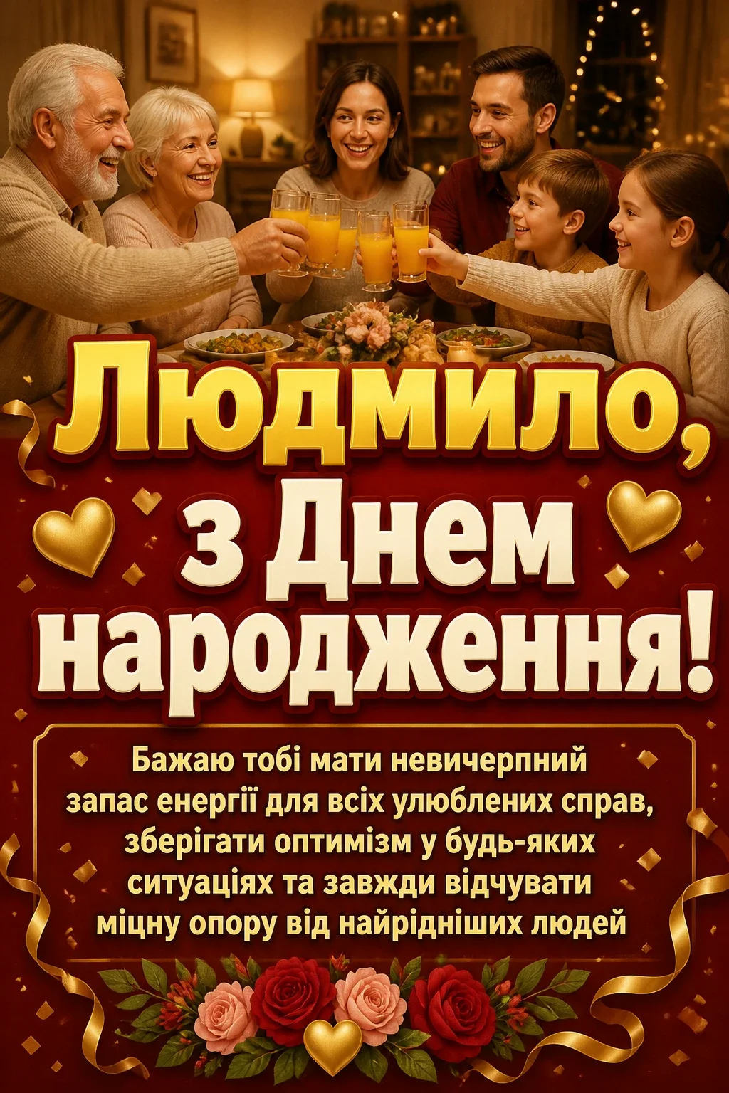 з днем народження людмила