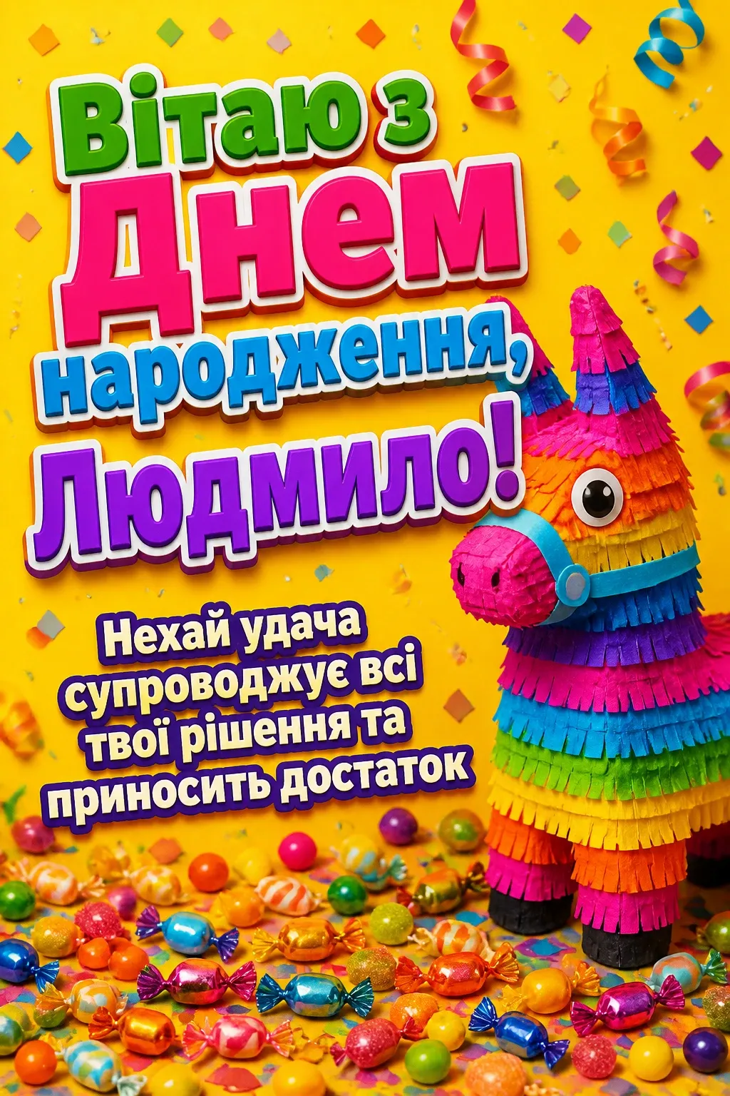 з днем народження людмила