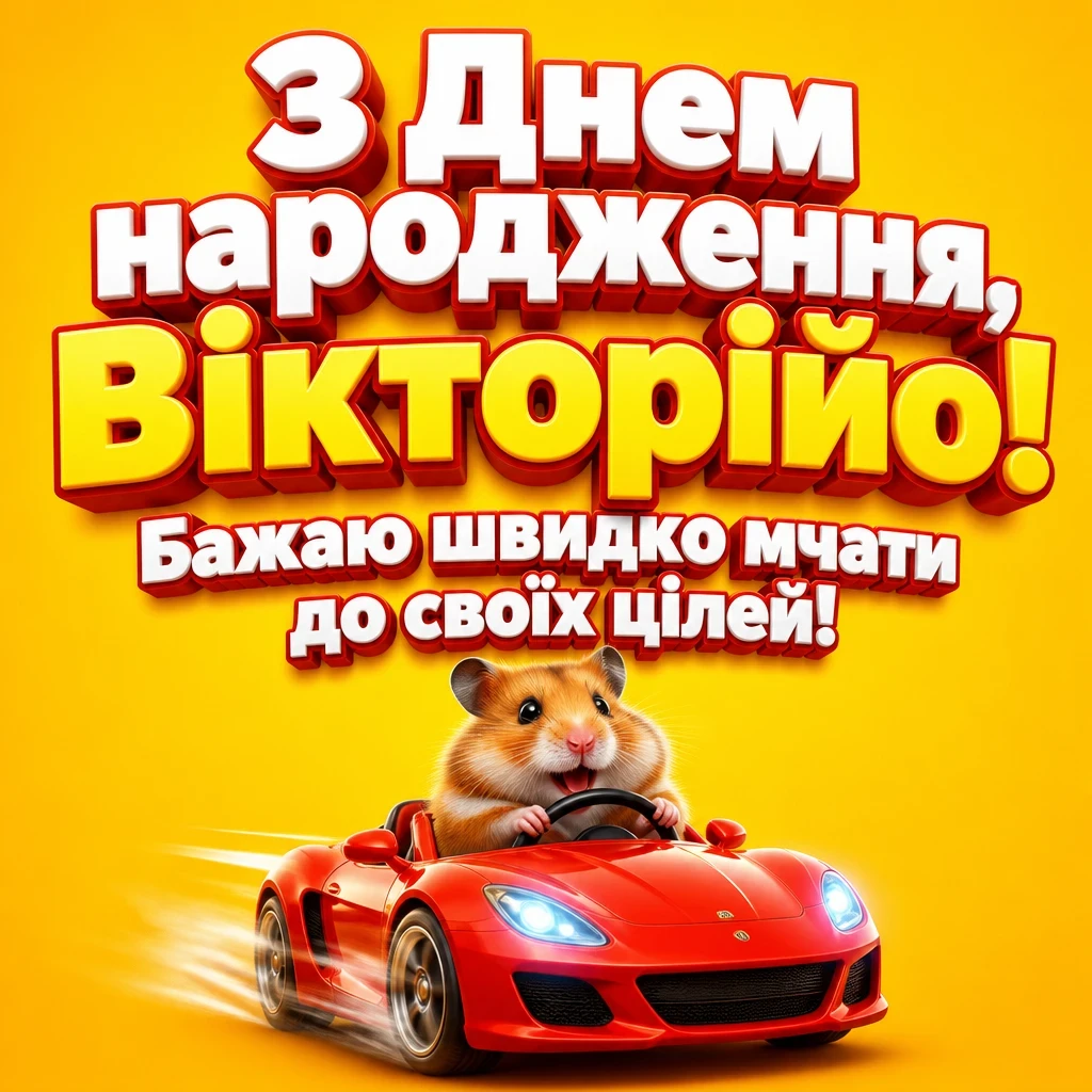 з днем народження вікторія