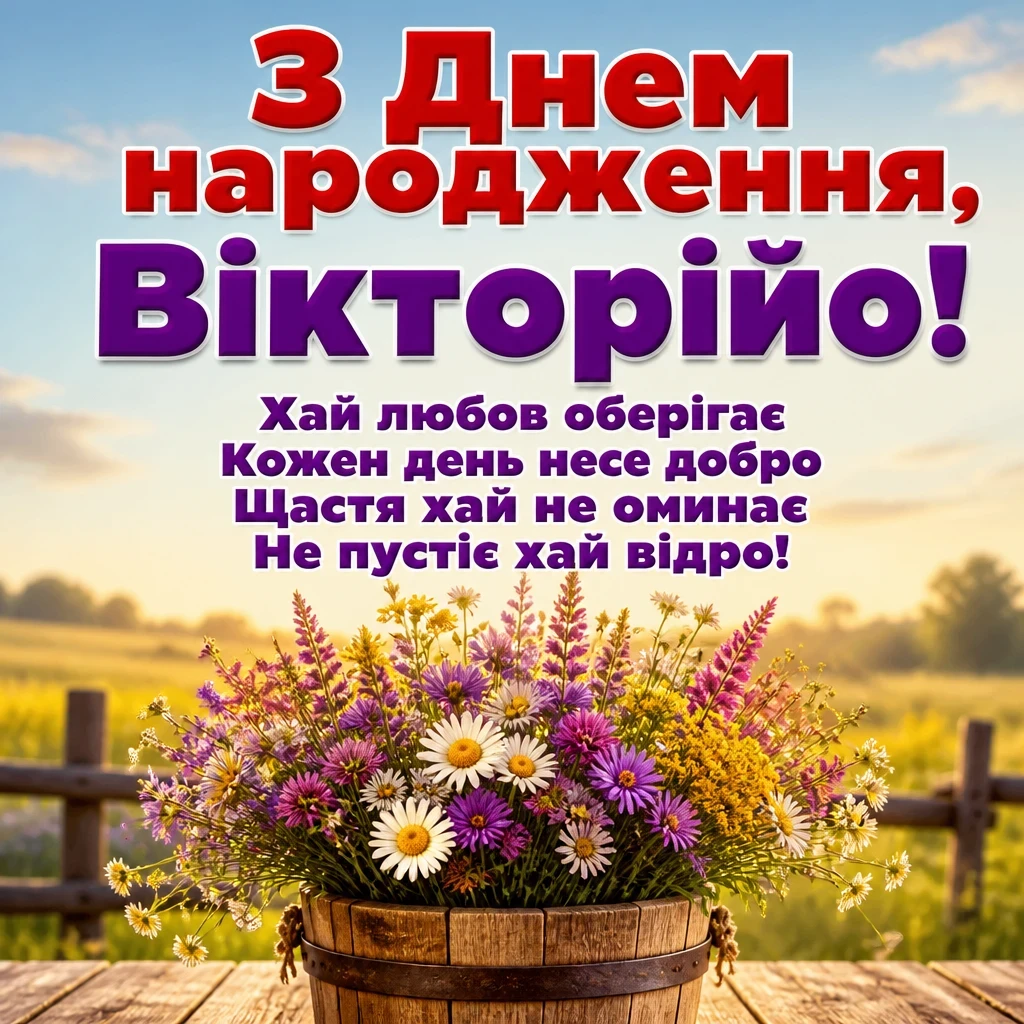 з днем народження вікторія