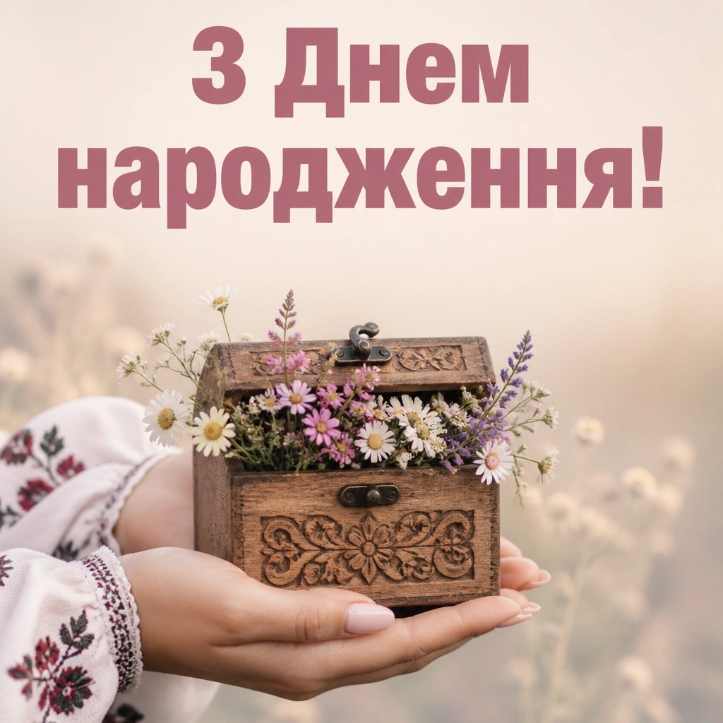 українському стилі зворушливе привітання з днем народження жінці