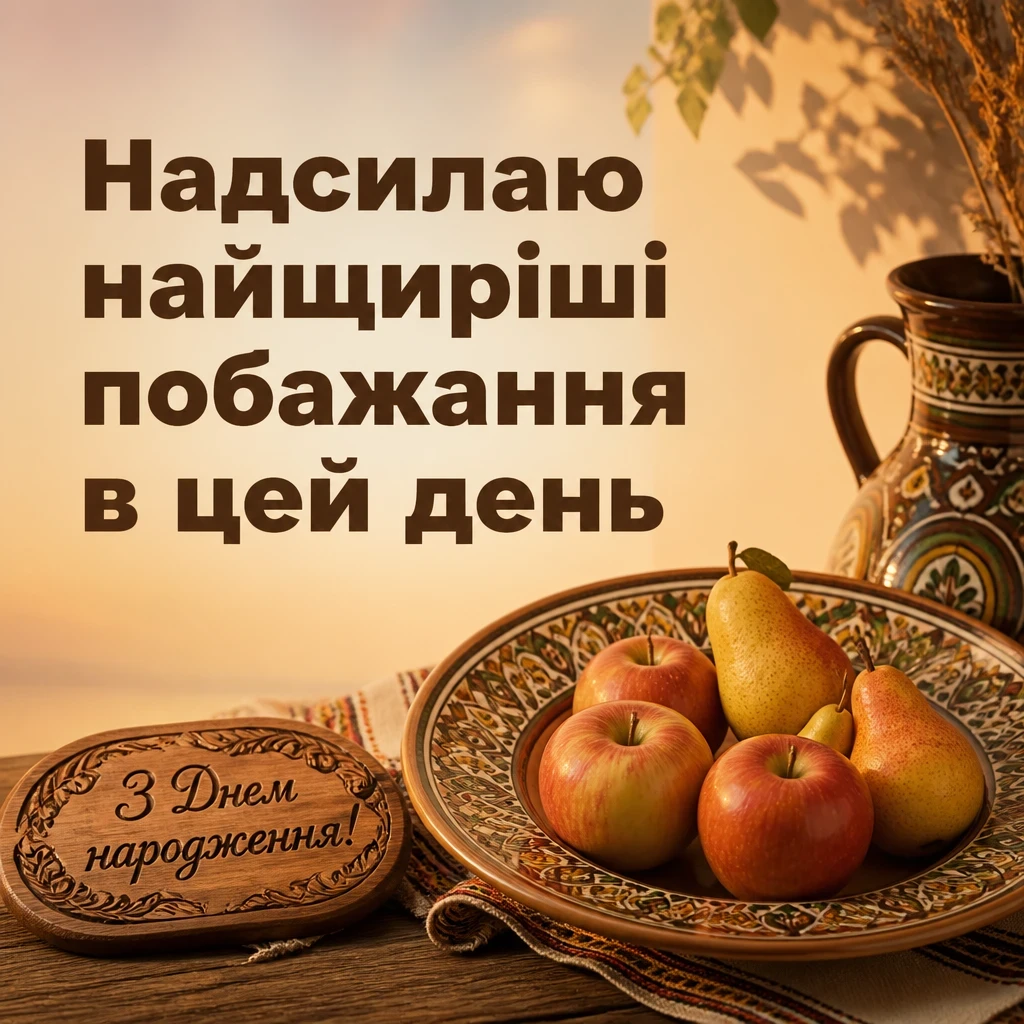 українському стилі зворушливе привітання з днем народження жінці