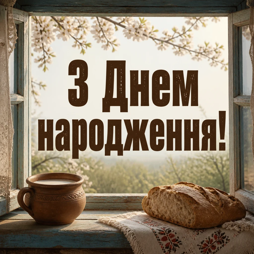 українському стилі зворушливе привітання з днем народження жінці