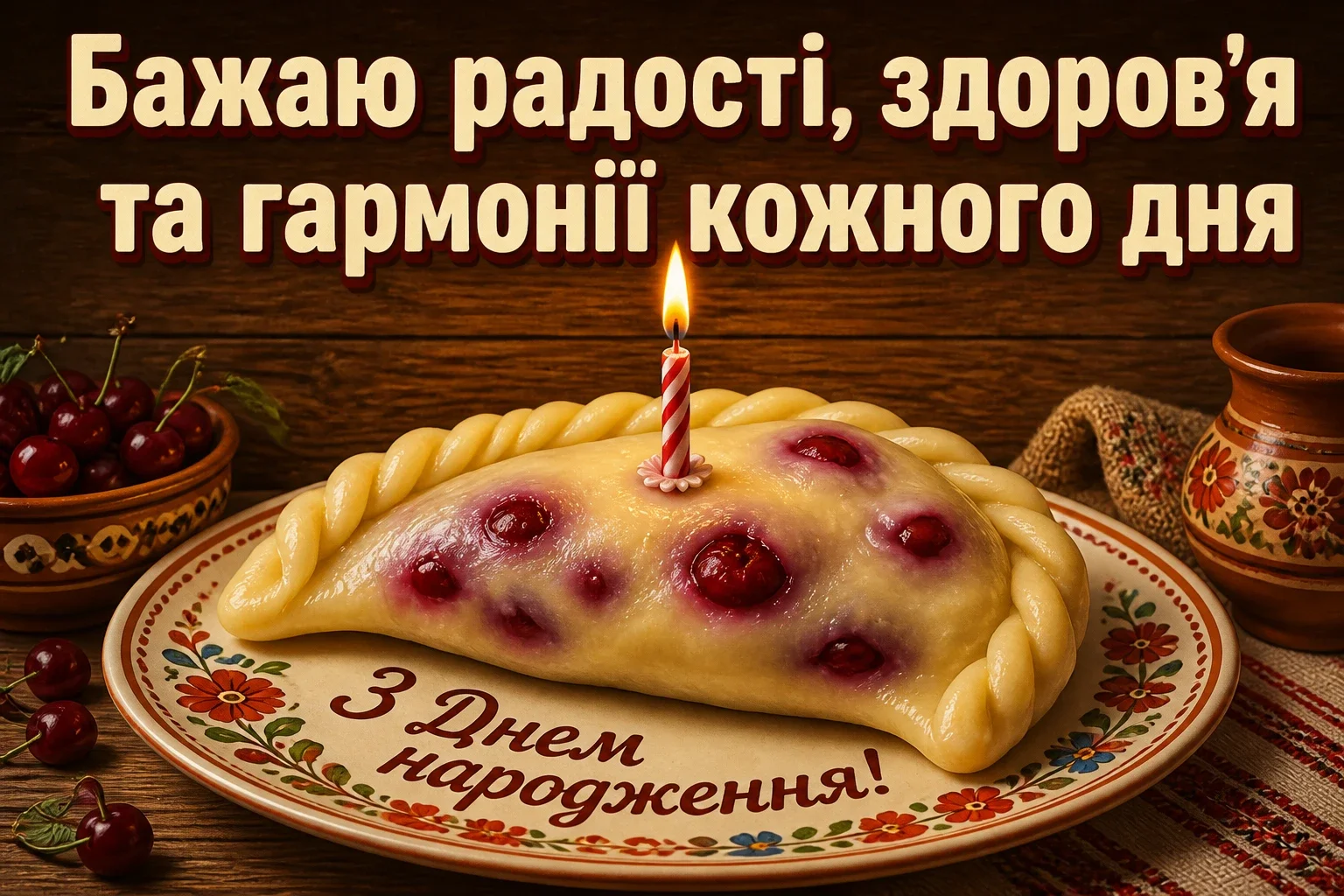 українському стилі зворушливе привітання з днем народження жінці