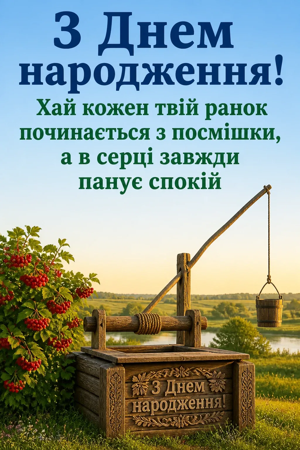 українському стилі зворушливе привітання з днем народження жінці