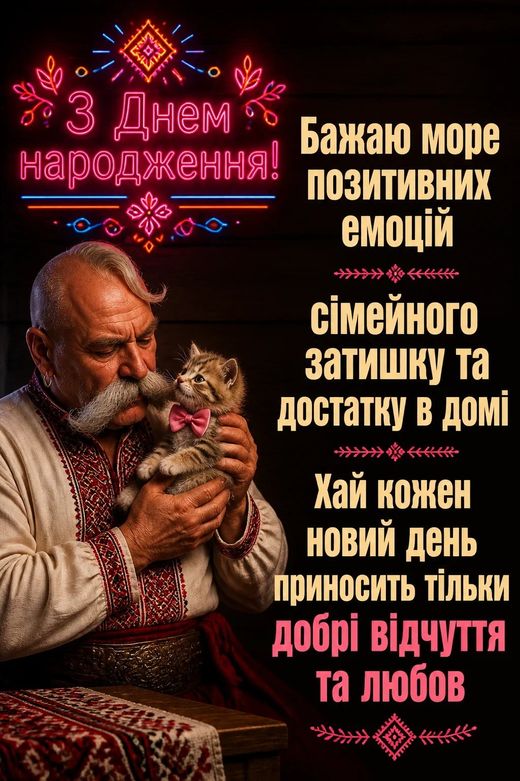 українському стилі зворушливе привітання з днем народження жінці