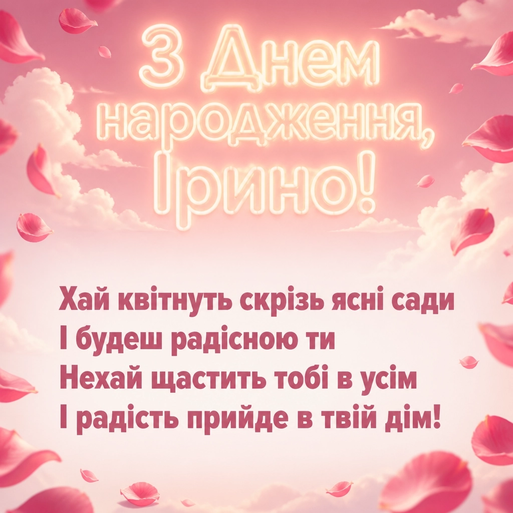 з днем народження ірина