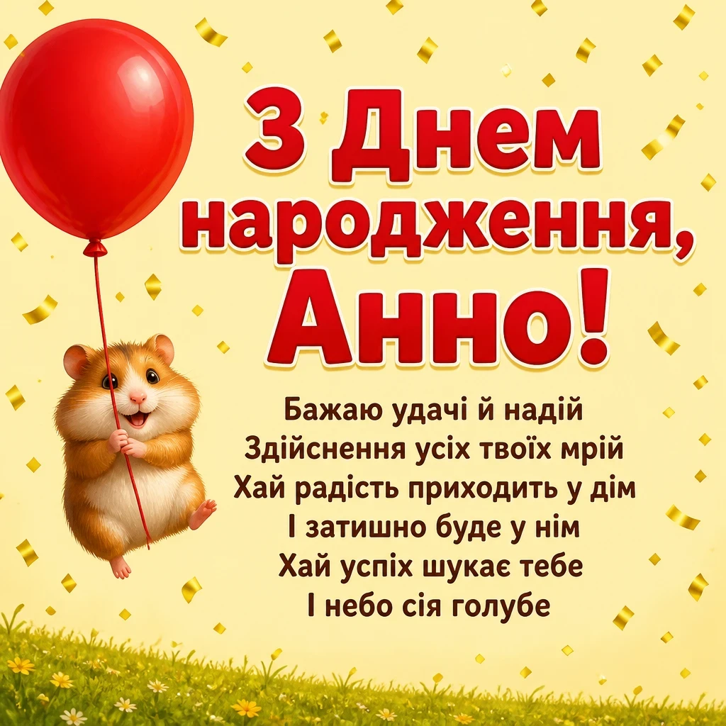 з днем народження анна
