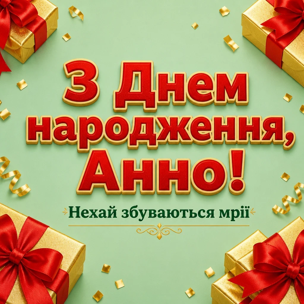 з днем народження анна