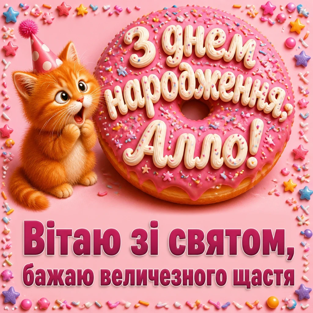 з днем народження алла