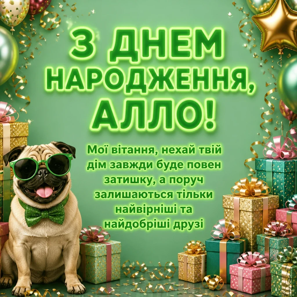 з днем народження алла