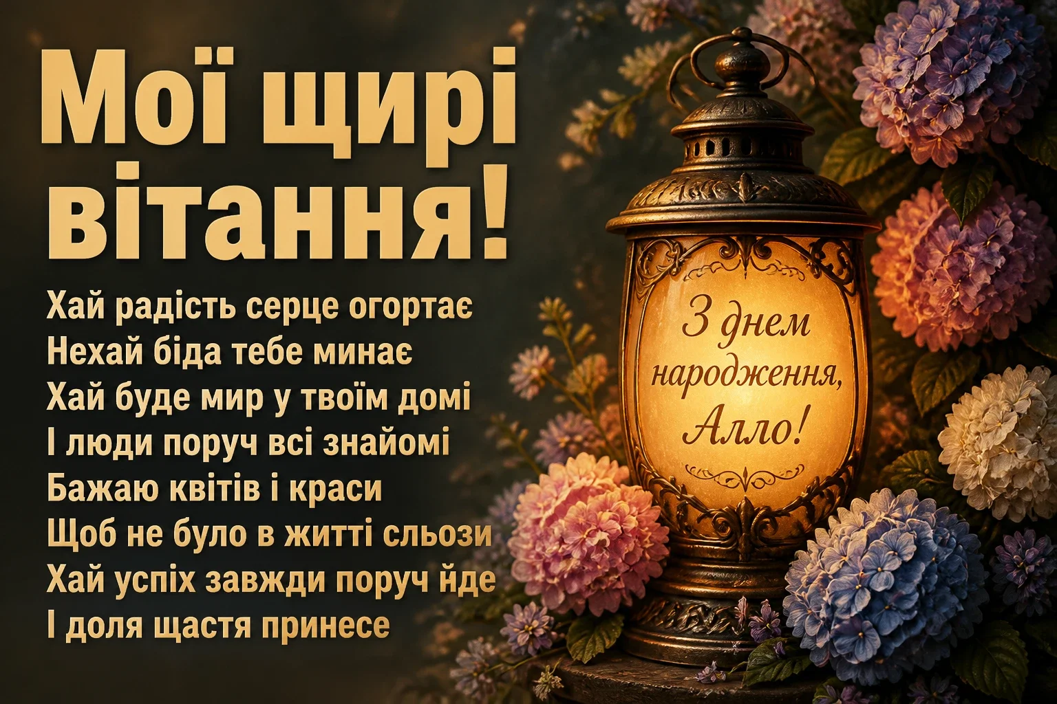 з днем народження алла