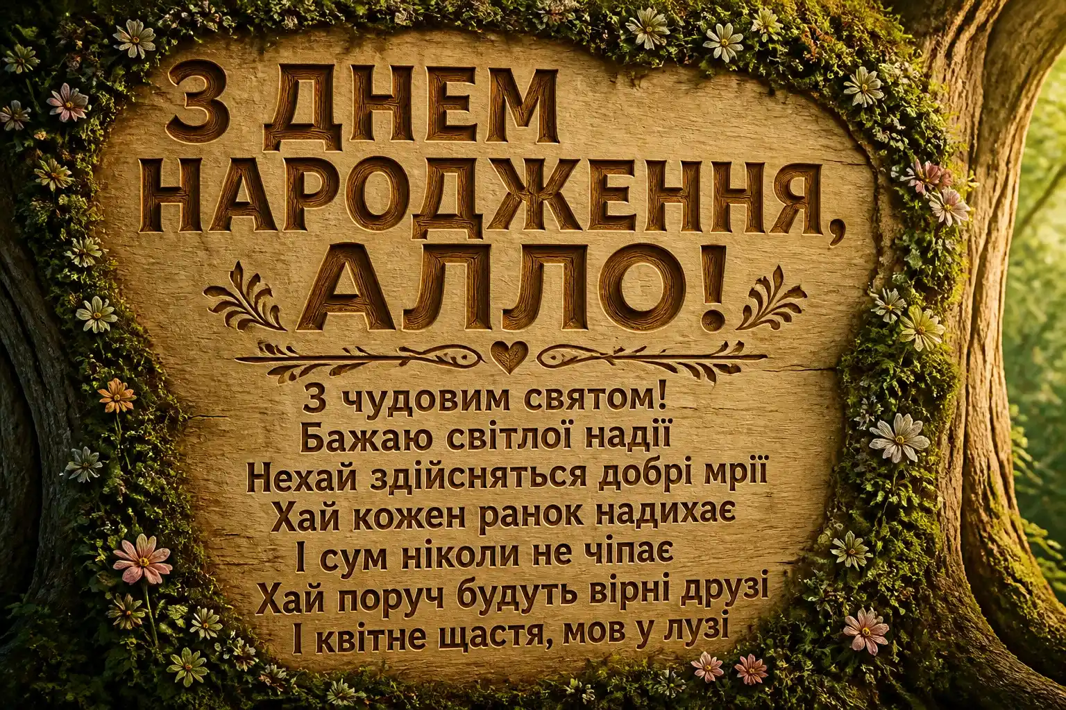 з днем народження алла