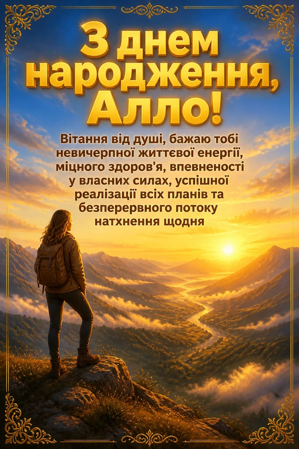 з днем народження алла