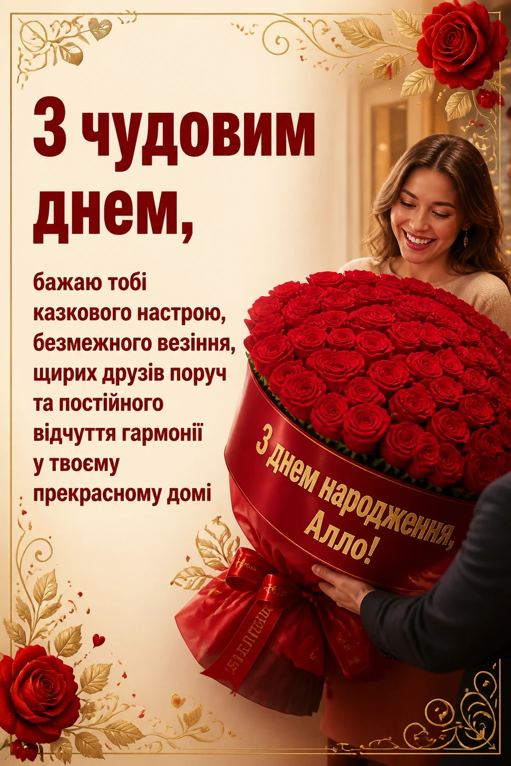 з днем народження алла